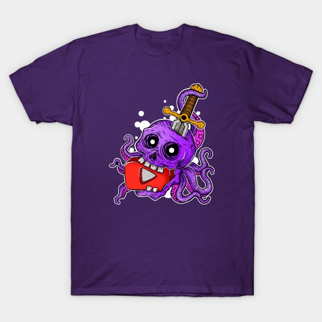 Skull Octopus T-Shirt by DMD Art Studio